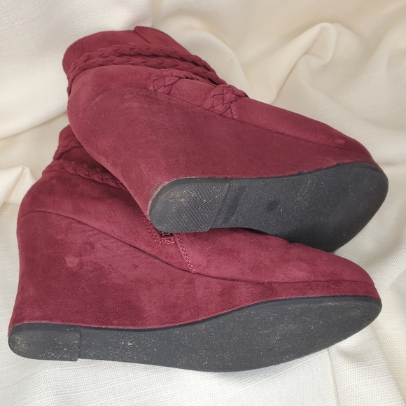 Unlisted Women's Wedges, Burgundy , 8.5 - Picture 11 of 13
